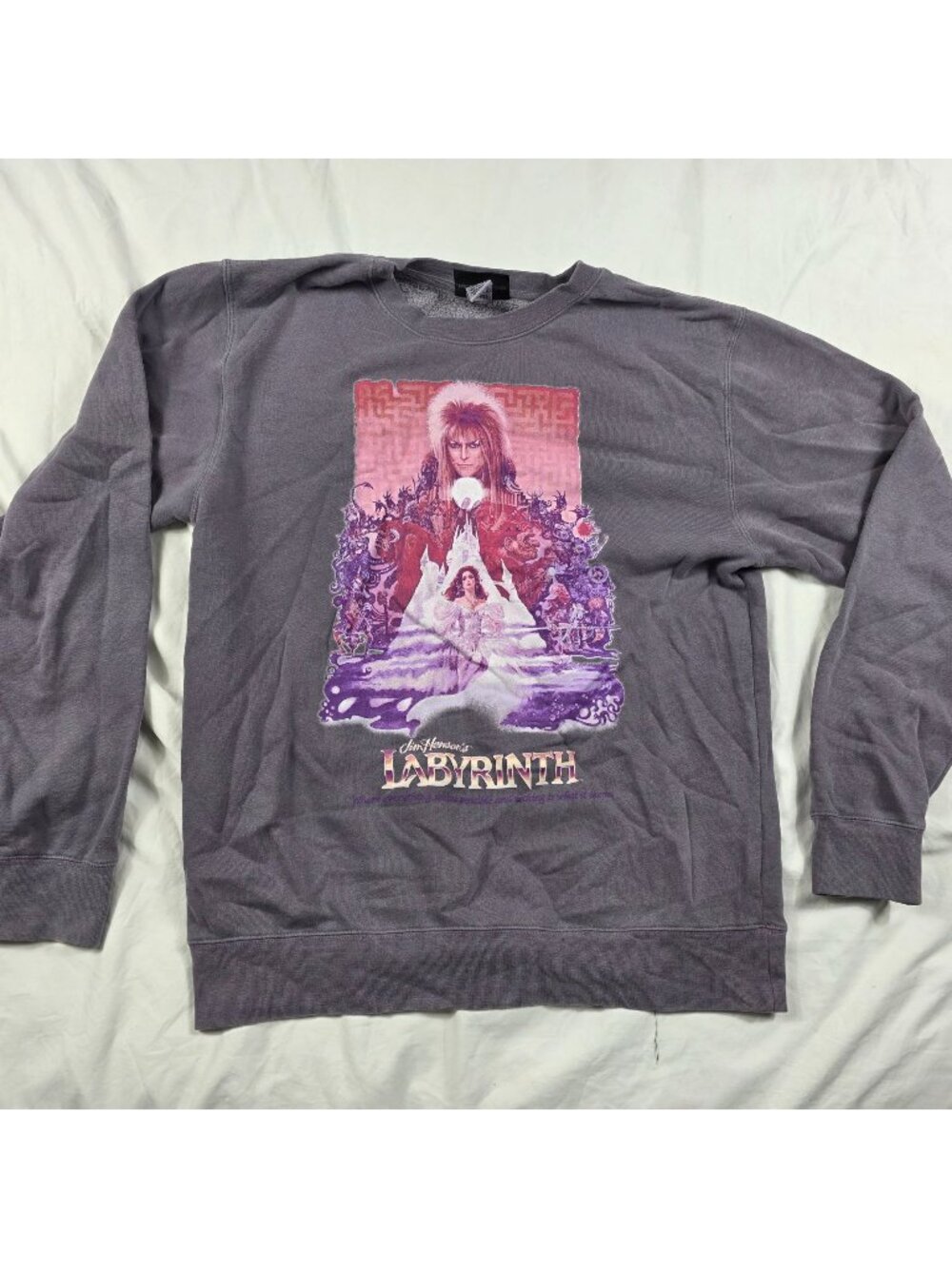 Jim Henson's Labyrinth x Vixen by Micheline Pitt Size Medium Gray Pullover
